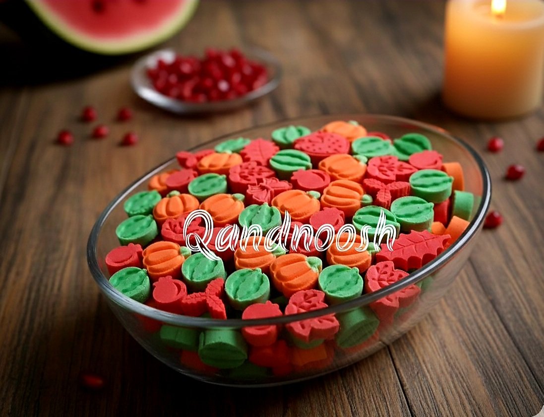 قند یلدایی رنگی تزیینی طعم دار