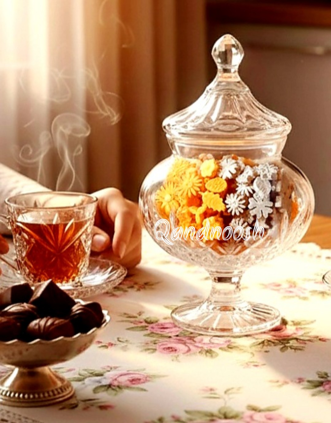 قند مخلوط زعفرانی