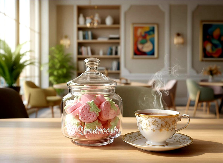 قند گیاهی فانتزی توت فرنگی